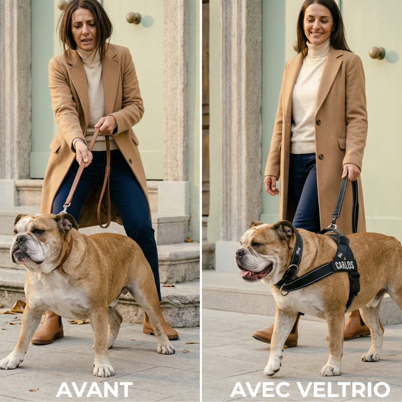 Veltrio – Harnais Anti-Traction Chien | Contrôle Total Sans Dressage
